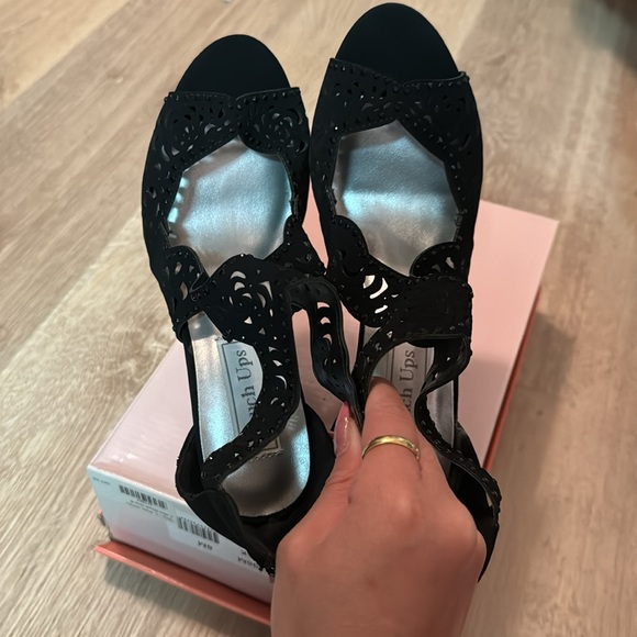 Sexy laces women black high heels in sizes 6.5, 7, and 8 available. BRAND NEW - Picture 3 of 7